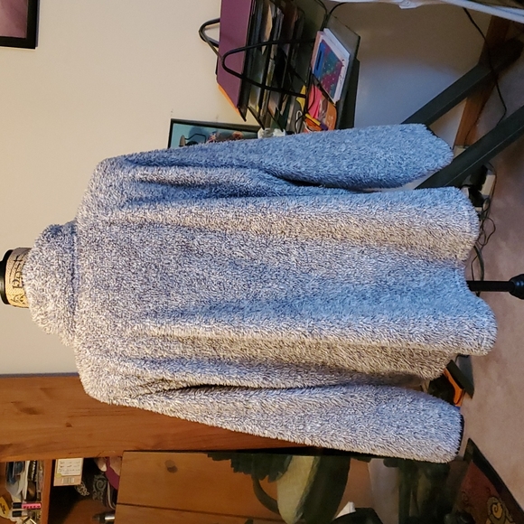 Maurices sherpa pullover size 2X. Buffalo plaid & gray - Picture 3 of 10